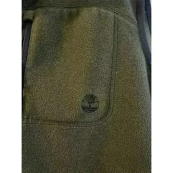 Timberland Men's XL Green Softshell Vest Casual Full Zip Pockets - Picture 2 of 8